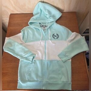Victoria’s Secret PINK Mint Colorblock Full Zip Hoodie Women’s Small